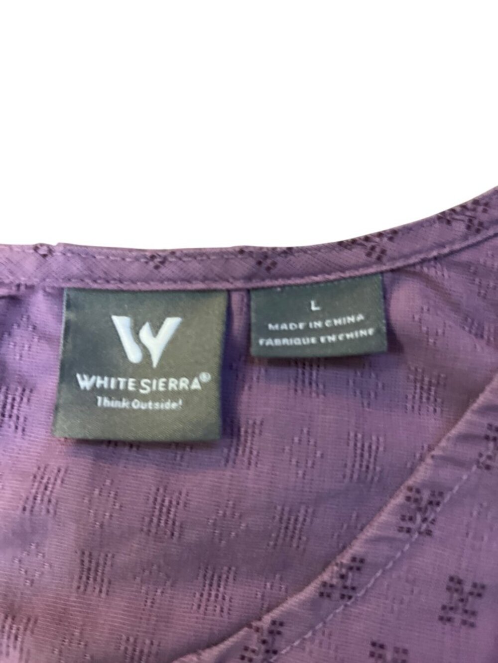 White Sierra Womens Purple Sleeveless Textured Tank Top Size Large Used Outdoor - Picture 7 of 12